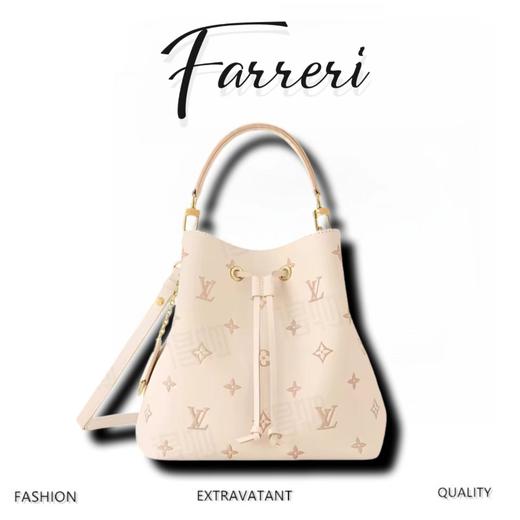 驴家M45256奶油丝印NéoNoé 中号水桶包 商品图0