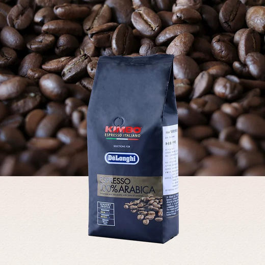 意大利进口Delonghi德龙 KIMBO金堡阿拉比卡意式浓缩咖啡豆（1000g）X2一共两包 保质期至2027年3月 送单只冰川杯 商品图3