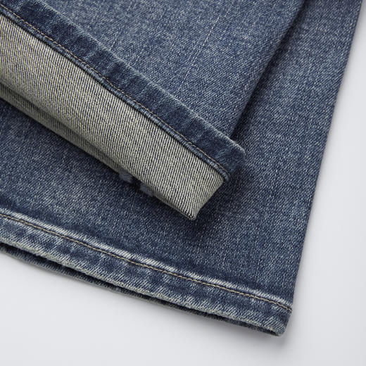ROMI STUDIO“复古丹宁”斜纹棉质洗水做旧微喇牛仔裤 RWCSXM2390 商品图4