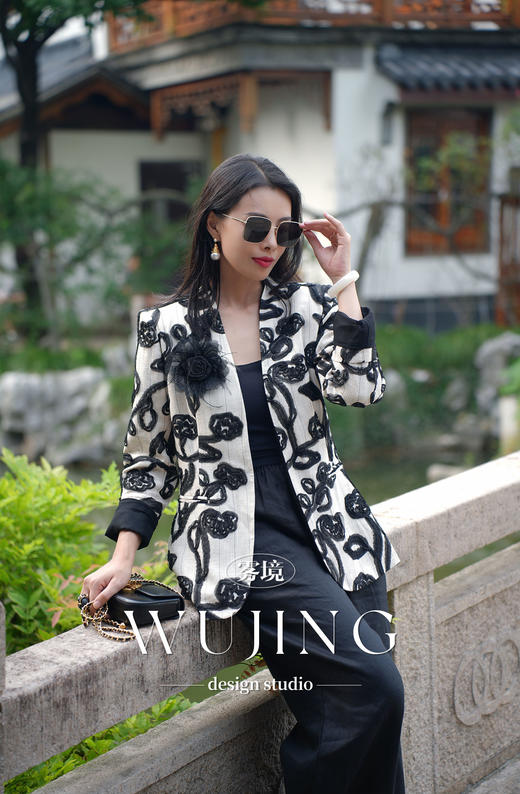 【雾境定制新款】藤蔓织梦 亚麻盘绳绣工艺西装外套 4205049 商品图7