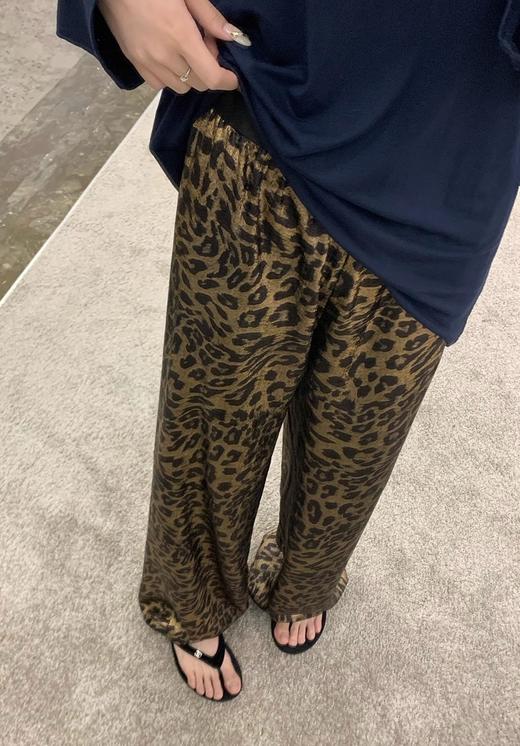 小众摩登烫金美式复古小猎豹直筒空气裤 商品图8