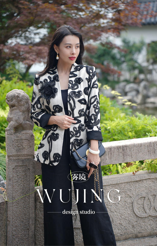 【雾境定制新款】藤蔓织梦 亚麻盘绳绣工艺西装外套 4205049 商品图12