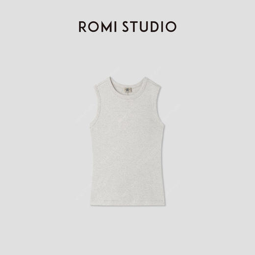 ROMI STUDIO“权威背心”棉质多色弹力罗纹圆领针织背心RWCSSH2370 商品图7