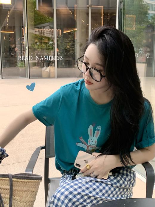 Read Nameless/品牌面料爱马仕湖蓝兔子T  2025/7/7 商品图9