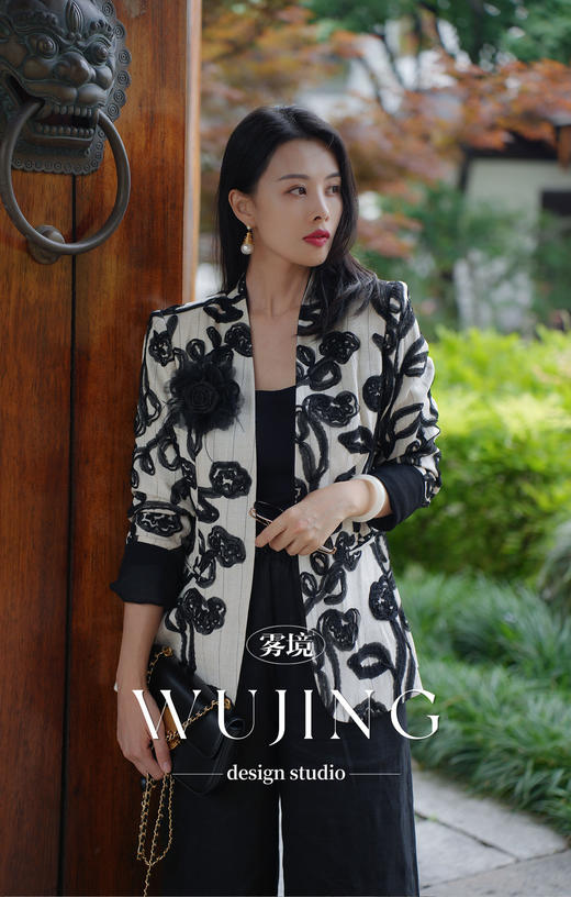 【雾境定制新款】藤蔓织梦 亚麻盘绳绣工艺西装外套 4205049 商品图13