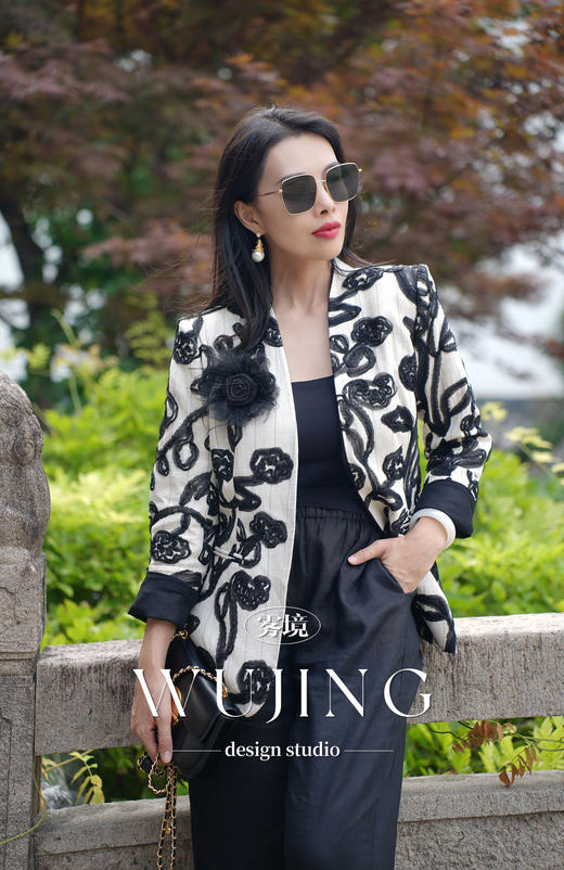 【雾境定制新款】藤蔓织梦 亚麻盘绳绣工艺西装外套 4205049 商品图8