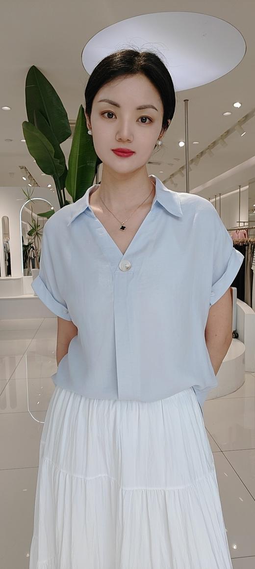 585122翻领天丝棉麻短袖 商品图4