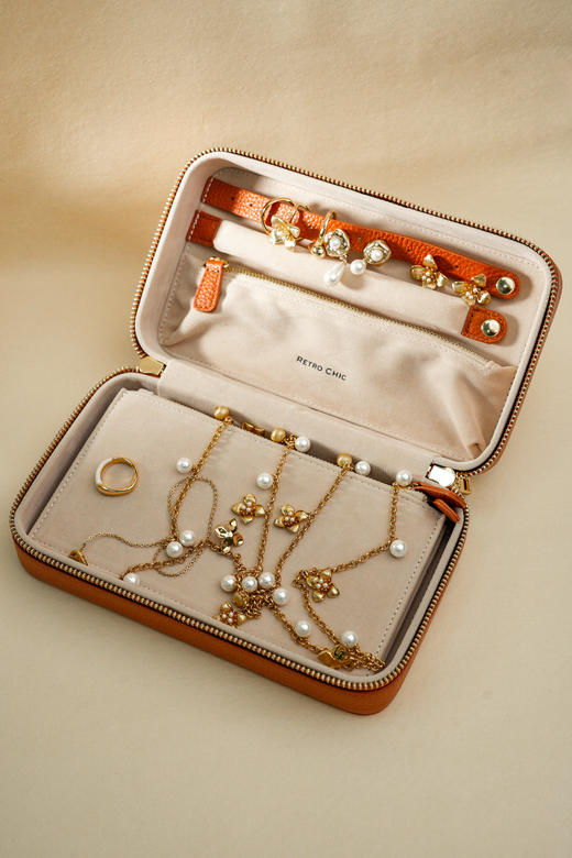 【时髦精必备】Retro Chic 品牌真皮大号首饰盒 商品图2