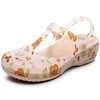 2025新款印花洞洞鞋！女夏季坡跟厚底学生沙滩鞋软底包头防滑凉拖鞋外穿！ 商品缩略图1