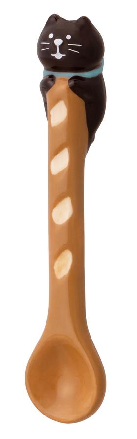 Decole棕色猫面包汤勺