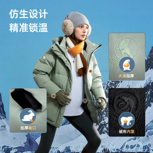 【清仓款】雪青女式鹅绒羽绒服(155-175码)(48小时发货)—诺诗兰 商品图1