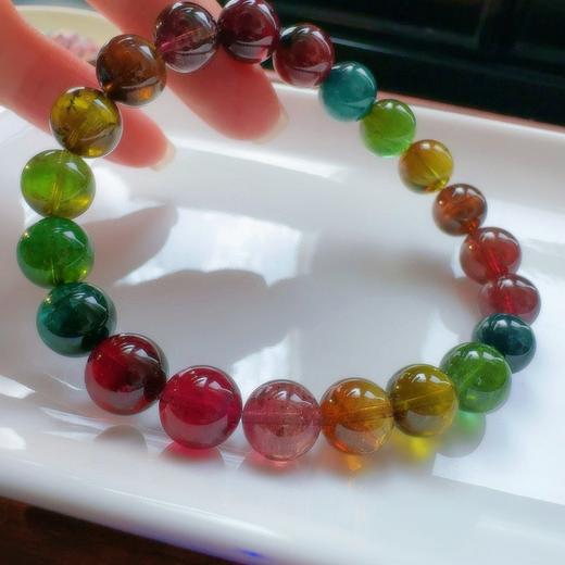 9.4mm单圈彩虹碧玺手串 商品图7