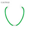 GAONAS  翠玲珑 中式贵气6mm绿珠项链11489XG 商品缩略图0