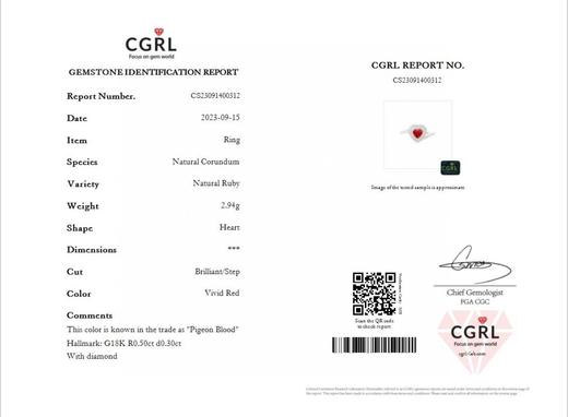 0.5ct刻面红宝石戒指 商品图8