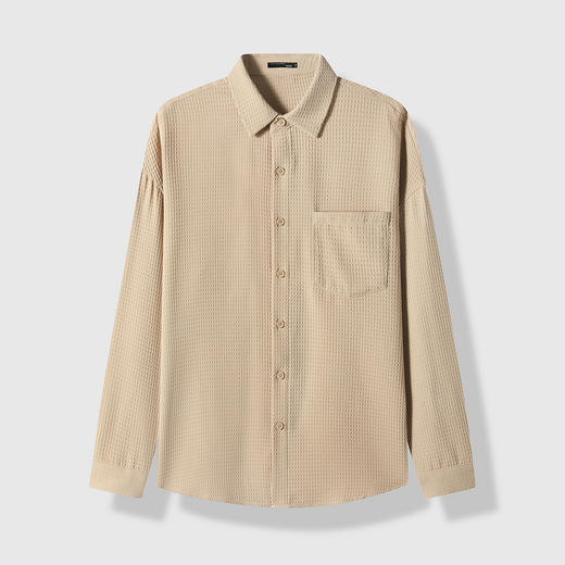 GXG男装秋季简约翻领贴袋户外工装舒适百搭男式休闲长袖衬衫K&C 商品图2