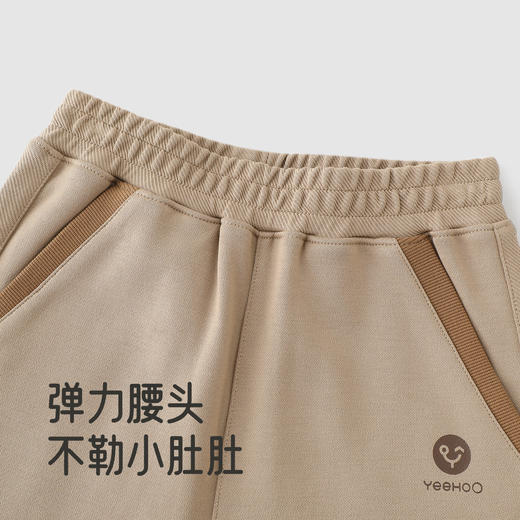 【商场同款】英氏儿童裤子秋冬休闲束脚裤男童纯棉卡其卫裤长裤 商品图2