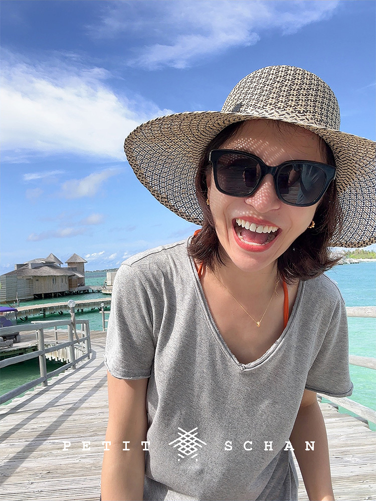 PETIT SCHAN小闪 CLO#853 Spiritual Oxygen 精神氧气 亚麻棉V领毛边短袖T恤