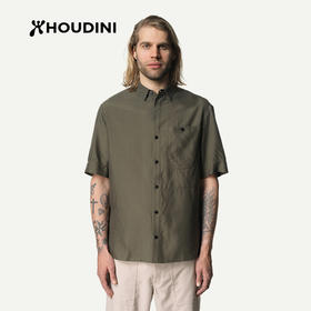 HOUDINI胡丁尼Tree Shortsleeve树男户外凉感莱赛尔天丝衬衫短袖 860051