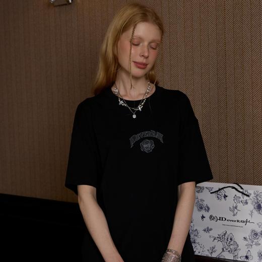 【明星同款】IDEVERRAY夏季2024新款宽松短袖T恤男女同款情侣装 24KS-TM924 商品图4