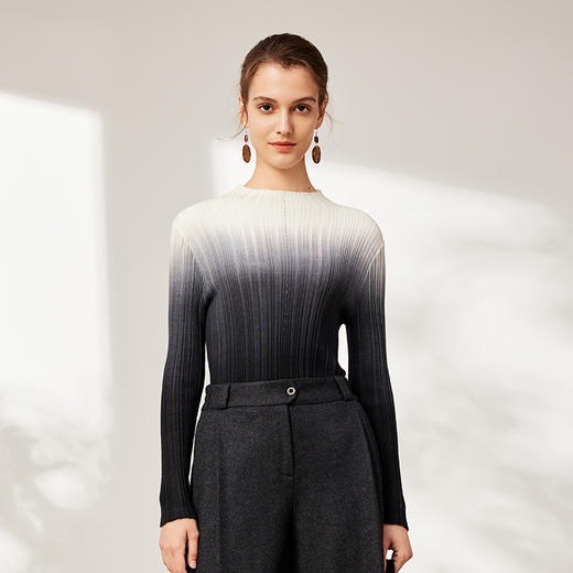 TANGY Collection天意2025秋季新品商场同款女吊染针织上衣GL213302 商品图3