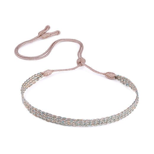 北京仓｜Maayaz-Box n°1-琥珀青与玫瑰金 编织 颈链［摩洛哥设计师］ 商品图0