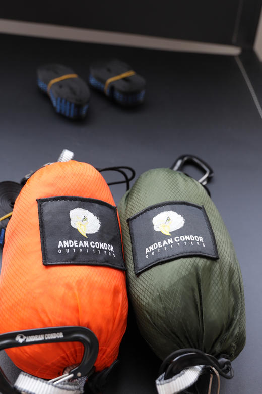 出口元单 210T尼丝纺户外防侧翻露营秋千吊床（300x150cm）PJ004 商品图4