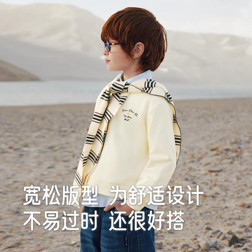 英氏儿童T恤长袖春秋季男童休闲百搭上衣假两件POLO衫中大童上衣 商品图2