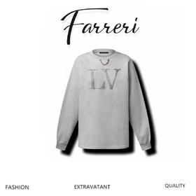 ♥驴家♥2025新品上架        烫钻链条长款卫衣