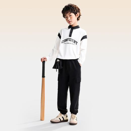 男童全腰针织单裤秋季新款安奈儿童装EB536547 商品图3