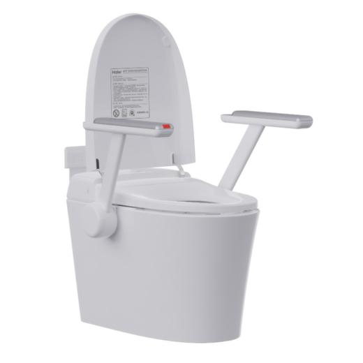 【海尔康养系列智能双扶手马桶XAF6 自动翻盖 助力起身 一键呼救 零压双漩劲冲 强劲又省水 零水压无水压限制 无棱抗菌陶瓷直流无缝座圈 自动冲水 自动除臭 坑距联系客服备注 商品图0