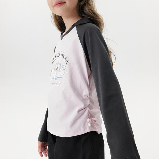 马克珍妮女童柔软蝴蝶结polo衫 儿童纯棉T恤2025年秋装新品551208 商品图3