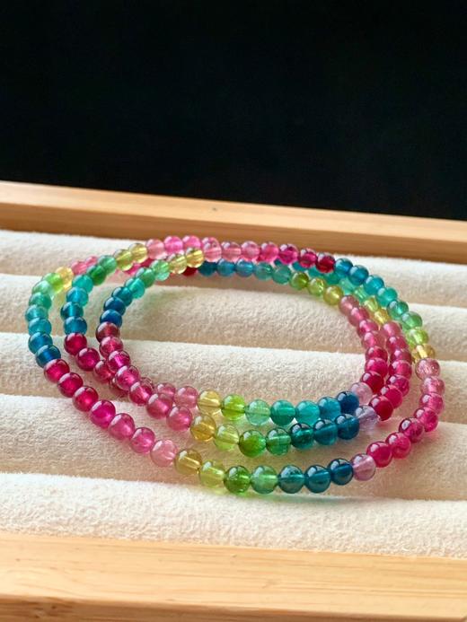 4.5mm多圈彩虹碧玺手串 商品图3