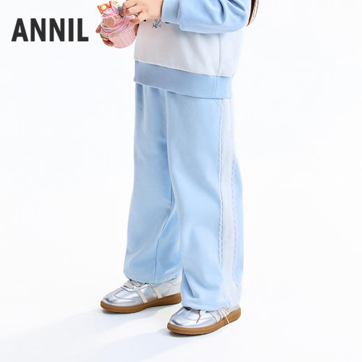 【实体店同款】女童全腰针织长裤秋季新款安奈儿童装XG536134 商品图0