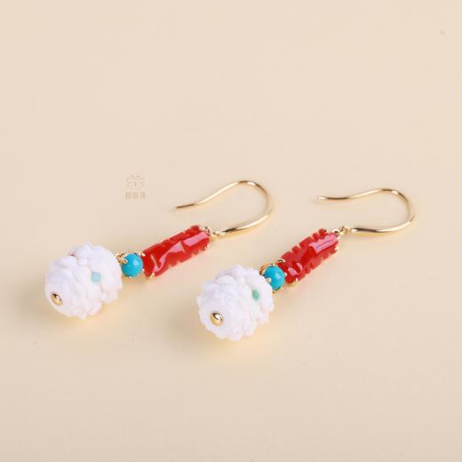 【双喜连连】猛犸牙耳坠   ZX12505050 商品图1