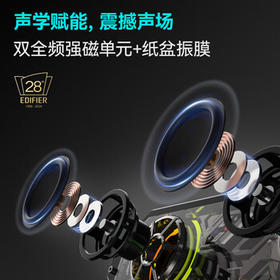 漫步者（EDIFIER）HECATE G2500 Bar 7.1音效电竞桌面长条形游戏音箱蓝牙5.4家用台式机笔记本电脑礼盒装音响 电光蓝 /数码 /影音娱乐 /音箱/音响