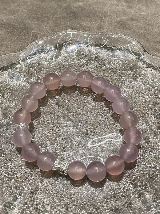 粉玛瑙配银饰手串🉐️ 商品图3