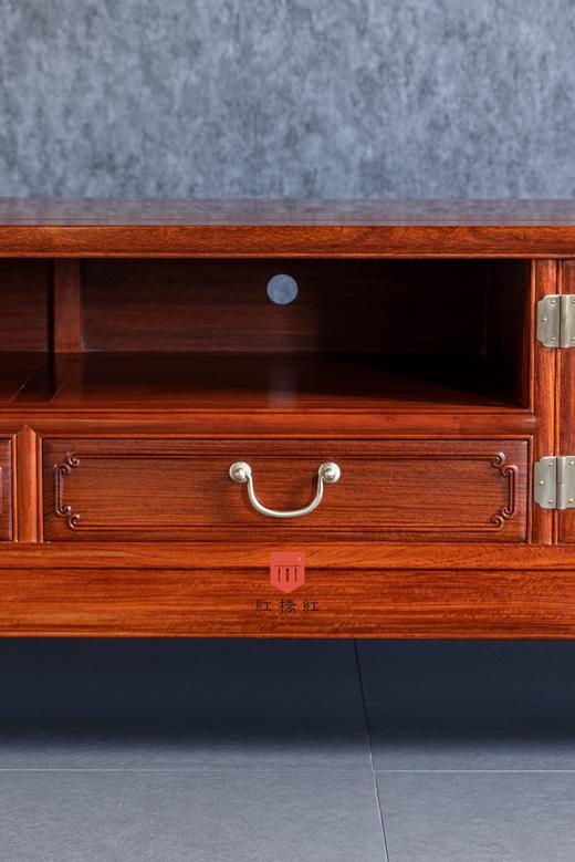 红桥红  家具严选  缅甸花梨（大果紫檀）  【238 两柜两抽屉 踩珠电视柜】 商品图3