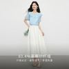 【07/09新品】熙世界淡人系荷叶边天丝衬衫女高级感短袖一字肩上衣2025夏季新款 商品缩略图2