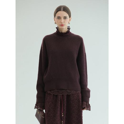 COCOBELLA设计感软糯粗针螺纹毛衣裙女秋冬针织连衣裙MZ3131 商品图3