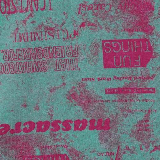 T4117夏季高级感新款男士美式扎染撞色字母图案设计短袖T恤复古圆领潮 商品图3