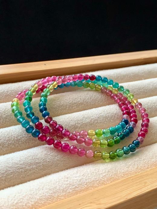 4.5mm多圈彩虹碧玺手串 商品图1