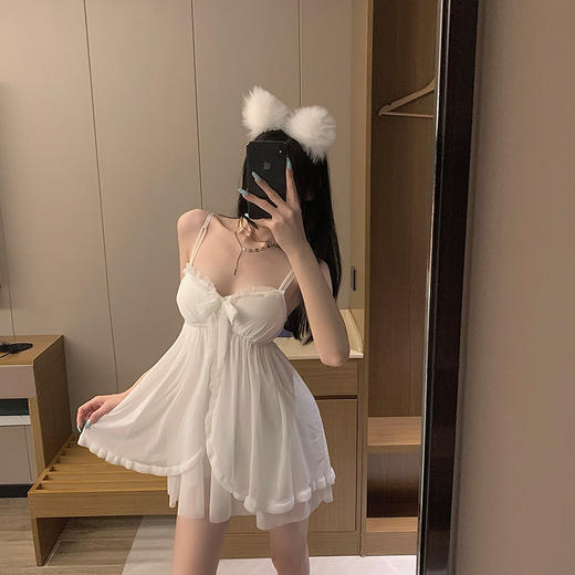 【超美法式小香风❗️公主性感吊带睡裙】舒适到像裸穿，穿上不想脱下来！日系蕾丝甜美长款衬衫睡衣，连衣裙家居服长袖睡衣睡裤L 商品图2