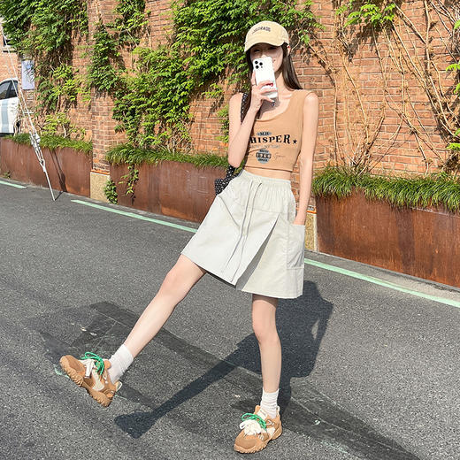 YIHUI 山系户外速干工装叠片五分运动休闲裙裤 商品图7