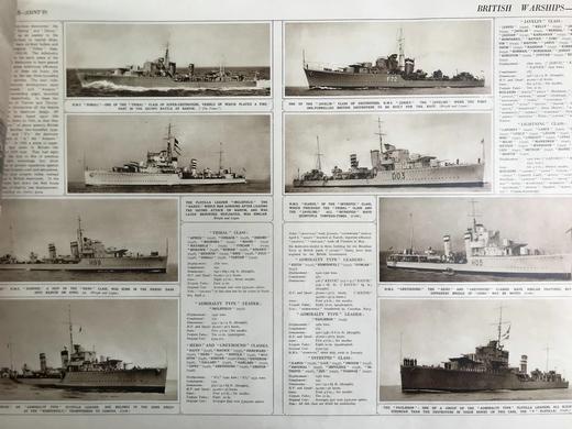 48*31.5cm！约20世纪中期 英国海军战舰图集 约百余幅插图 平装 商品图7