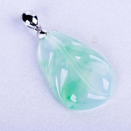 【大业有成】飘绿叶子翡翠坠4   GZ12410065 商品图4