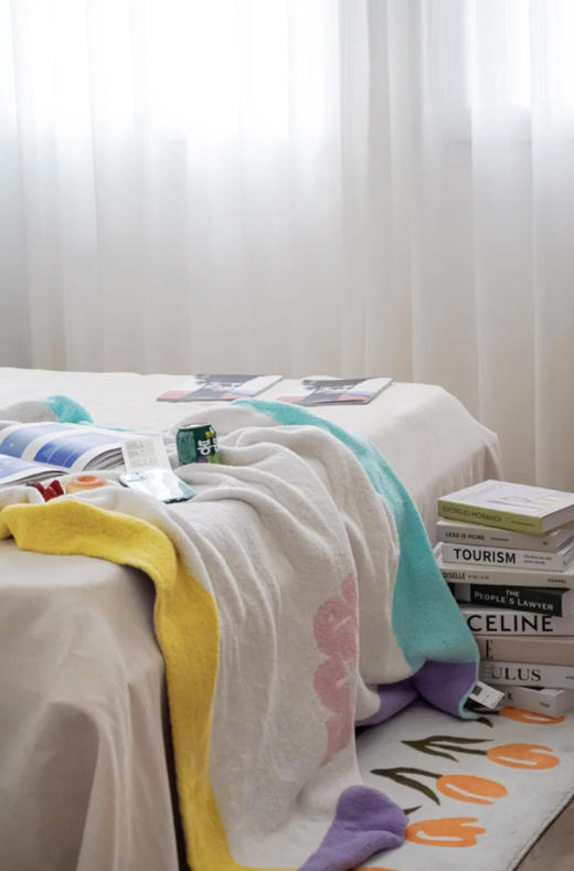 ELLE DECO泡泡绒半边绒盖毯 商品图4