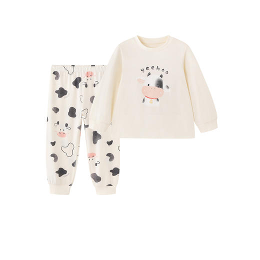 英氏【优可丝】儿童家居服套装春秋款男童秋衣秋裤7A抗菌女童宝宝睡衣 商品图4