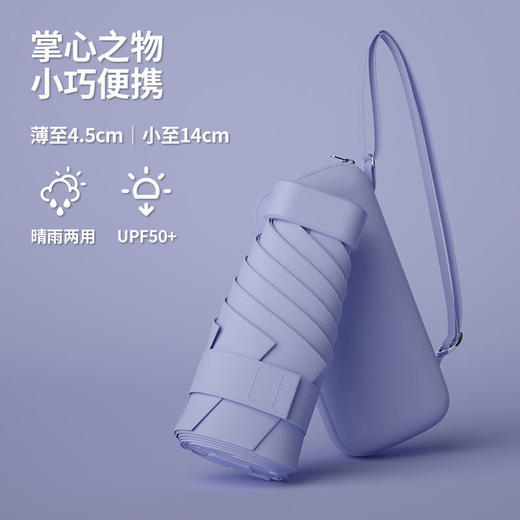 【第二把立减39元！】南乔六骨黑胶掌心防晒伞 | 黑胶防晒涂层 阻隔紫外线 小巧便携 晴雨两用 多色可选 商品图10