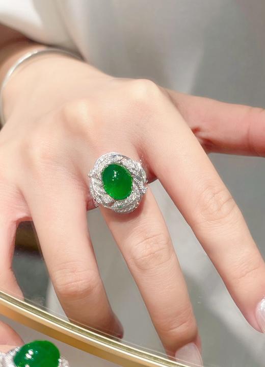5.28ct蛋面祖母绿戒指 商品图4