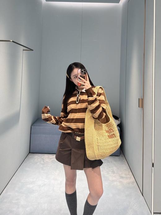 缪缪25Fw早秋新款 英伦学院风腰带百褶短裙（DQJ） 商品图8